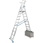 Krause Podestleiter STABILO silber 10 Sprossen, H: 369,0 cm