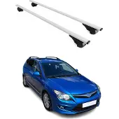 Omtec Dachträger Gepäckträger für Hyundai i30 Kombi 2007-2012 Grundträger Metall Grau