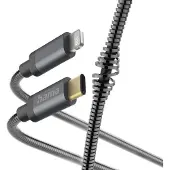Hama Metall, 1,5 m, Lightning, USB C, Männlich, Männlich, Anthrazit