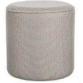 Natur24 Pouf Olesya 42 x 43 x 42 cm MDF Polyester Hellgrau