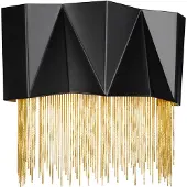 Hinkley/ Fredrick Ramond Elstead Zuma LED Wandleuchte G9 3-fach Satinschwarz, Gold