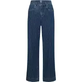 Rabe Hose Willow Passform Nadelstreifenstruktur Dunkelblau Gr. 46