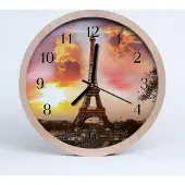 Tulup Holzuhr 30fi cm wanduhr - Eiffelturm in Paris