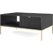 Masseno Couchtisch STELLARE 104 cm Kaffetisch für Wohnzimmer Sofatisch Wohnzimmertisch Schwarz