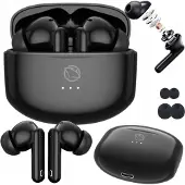 Manta Kabellose In-Ear-Kopfhörer Schwarz mit Game Mode-Funktion und Mikrofon