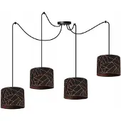 Light11 HOME Spinnen Pendelleuchte Kupfer – Moderne Hängelampe mit Lampenschirm Deckenleuchte Design