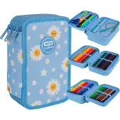 CoolPack 3-FACH 44-teilig Mäppchen Federmappe Federtasche JUMPER 3 DAISY SUN