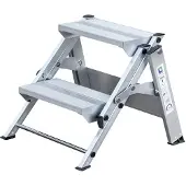 Proregal Klapptreppe | 2 Stufen | Traglast 150kg | Aluminium | rutschfeste Kunststoffschuhe