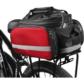 Lixada Fahrrad-Ruecksitztasche, erweiterbar, MTB, Gepaecktraegertasche, Fahrradgepaecktraeger, Kofferraumtasche mit Regenschutz