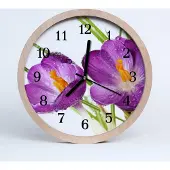 Tulup Holzuhr 20fi cm wanduhr - Krokusse