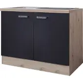 Flex-Well Flex Well Spülenschrank inkl Spüle Santo BxTxH 100 x 60 x 86 cm anthrazit matt zerlegt 00011022