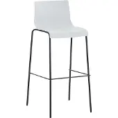 CLP Barhocker Hoover 4-Fuß Gestell schwarz weiß