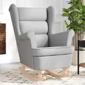 vidaXL Möbel Schaukelsessel Wolkengrau 74x90x102 cm Stoff - Fernseh- & Relaxsessel 4016929