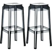 CLP 2er Set Barhocker Fox, transparent schwarz