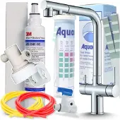 ARI Venom 2 3-Wege Küchenarmatur Chrom Ausziehbar mit 3M AP2-C405-SG Trinkwasserfilter Untertisch Wasserfilter