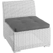 Sunnypillow Gartenkissen Sitzkissen für Rattanmöbel UV - beständig 60x60x10 cm Anthrazit
