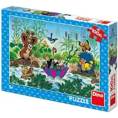 Dino Bikes XL-Puzzle 100 Der Maulwurf und der Regenschirm