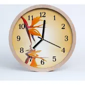 Tulup Holzuhr 30fi cm wanduhr - Blume
