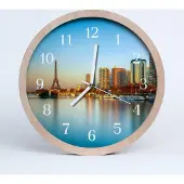Tulup Holzuhr 20fi cm wanduhr - Der Eiffelturm in Paris