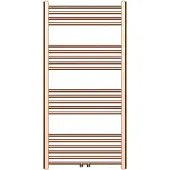 Belrad Handtuchheizkörper mit Mittelanschluss in gebürstetem Kupfer – 1200x600mm, 414 Watt