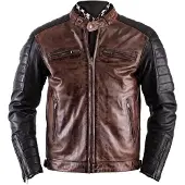 Helstons Cruiser Rag Camel Schwarz CE Jacke Größe M