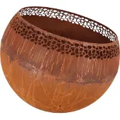 Esschert Design FF503, Tragbare Feuerstelle, offen, Brennholz, Rostfarbe, Draußen, Rund