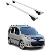 Omtec Dachträger Grundtäger für Renault Kangoo mk2 2007-2021 75kg Metall Silber 2 tlg