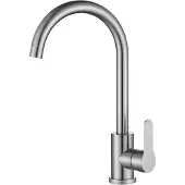 Delvant SENTO Küchenarmatur wasserhahn küche spültischarmatur einhebel mischbatterie silber