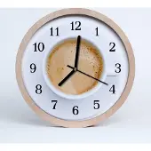 Tulup Holzuhr 20fi cm wanduhr - Kaffeetasse Wohnzimmer