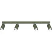 Licht-Erlebnisse Spot Strahler Aluminium GU10 verstellbar Olivgrün 4-flammig länglich Modern