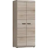 Bettso Kippbarer 2 türiger Kleiderschrank mit Einlegeböden LINK 80 cm Sonoma