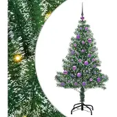 Syfax Künstlicher Weihnachtsbaum beschneit mit LED Licht 150 cm