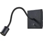 LINDBY Mayar Wandleuchte Black - , Mayar, Schwarz, für Schlafzimmer, Metall, Modern