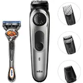 Braun BT5060 Beard Trimmer and Hair Clipper, Detail Trimmer Attachment, Sharp Bl