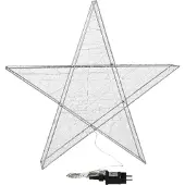 H4L Weihnachtsbeleuchtung LED Stern Weihnachtsstern Deko Metalldraht 190 LED`s