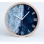 Tulup Holzuhr 30fi cm wanduhr - weiße Spitzen - morskieale