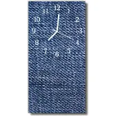 Tulup Glasuhr Wanduhr Küchenuhr Echt-Glas 30x60 Kunstoff Blau