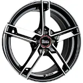 Mam 17 Zoll MAM W4 4x100 ET35 Alufelgen BLACK FRONT POLISH