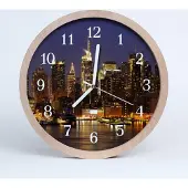 Tulup Holzuhr 30fi cm wanduhr - Stadtgebäude Stadt