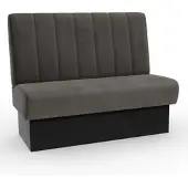 BIG Möbel Bistro Sitzbank Classic | 160 cm | Samtstoff in Anthrazit | Vertikal | Dinerbank