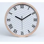 Tulup Holzuhr 20fi cm wanduhr - schwarze Spitzen - geometrischer Hintergrund