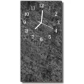 Tulup Glasuhr Wanduhr Küchenuhr Echt-Glas 30x60 Graphit Grau