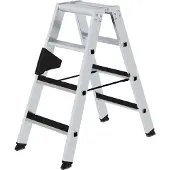 Proregal Stufen-Stehleiter beidseitig begehbar mit clip-step 2x4 Stufen