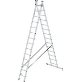 Proregal Sprossen-Mehrzweckleiter 2-teilig mit nivello-Traverse 2x14 Sprossen