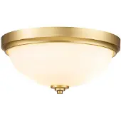 Elstead Lighting Deckenleuchte, 2-Flammig, IP44, Glas, Messing, D 33,5 cm