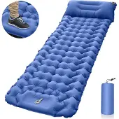 INF Tragbare Aufblasbare Isomatte: Leichte Campingmatratze für Outdoor Blau