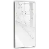 Tulup Glaswanduhr mit geräuschlosem Mechanismus - Dekorativer Marmor 30x60