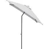 Kettler Easy Push Schirm 200x200 cm, UPF 50+, anthrazit matt/ hellgrau, Aluminium/Polyester mit PolyurethanBeschichtung