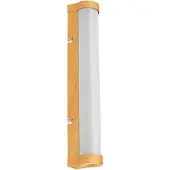 Ledvance ORBIS Tube Spiegel-/Wandleuchte mit LED, gefrostetes Glas/Holzdekor, 9W, 900lm, dimmbar, 3000/4000K über Wandschalter einstellbar, 40cm Durchmesser, IP44 Schutz vor Fremdkörpern/Spritzwasser