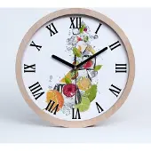 Tulup Holzuhr 30fi cm wanduhr - schwarze Spitzen - Fruchteis